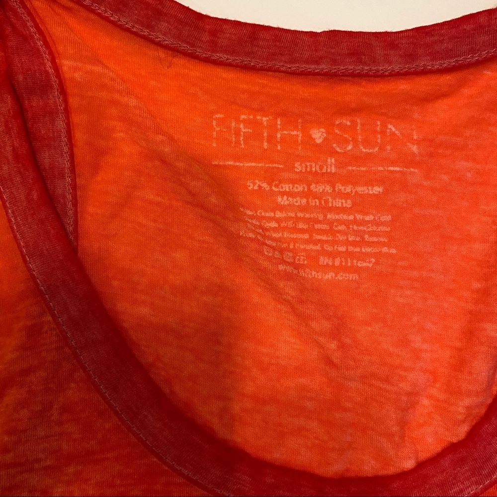 NWOT ORANGE SURROUND YOURSELF WITH TACOS TANK TOP - Picture 3 of 4